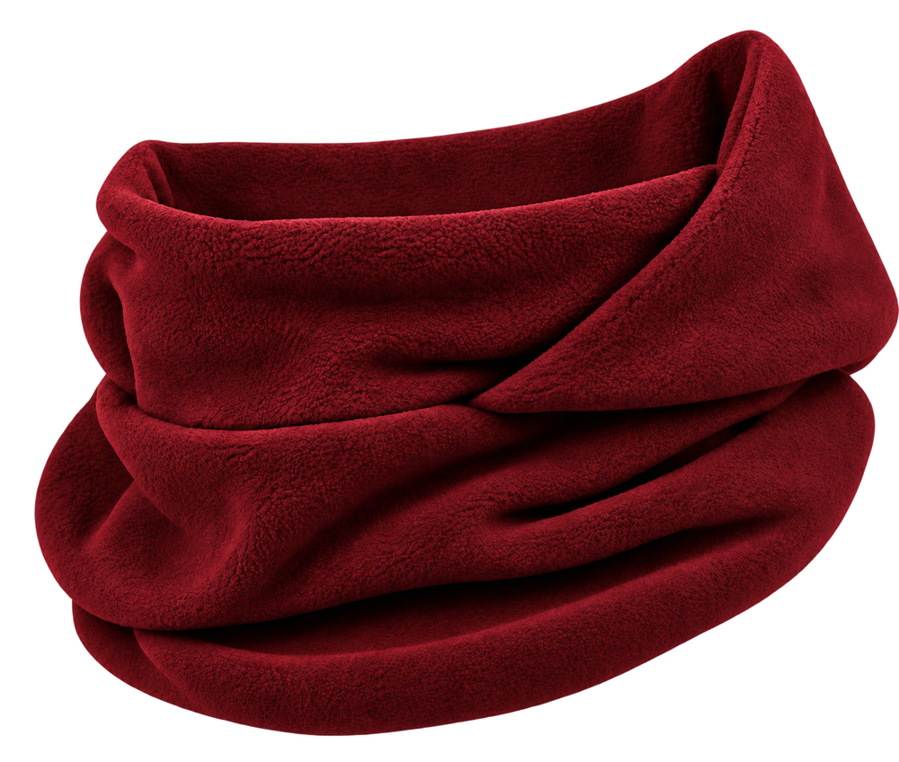 Cagoule Frimaire Bordeaux, portée en cache-cou