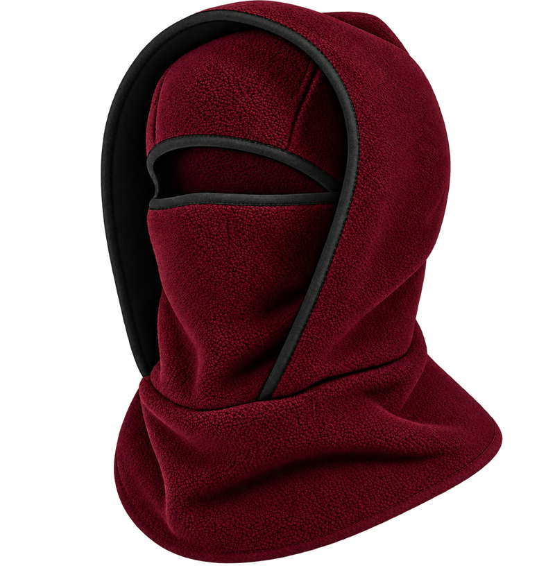 Cagoule polaire 3 en 1 Frimaire, couleur Bordeaux