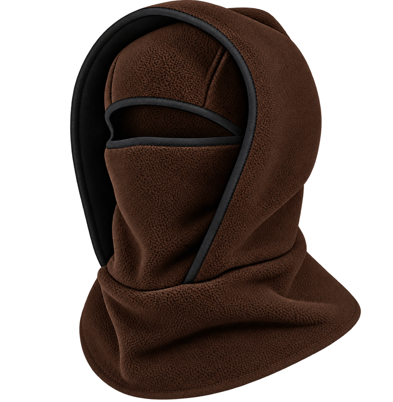 Cagoule polaire 3 en 1 Frimaire, couleur Marron