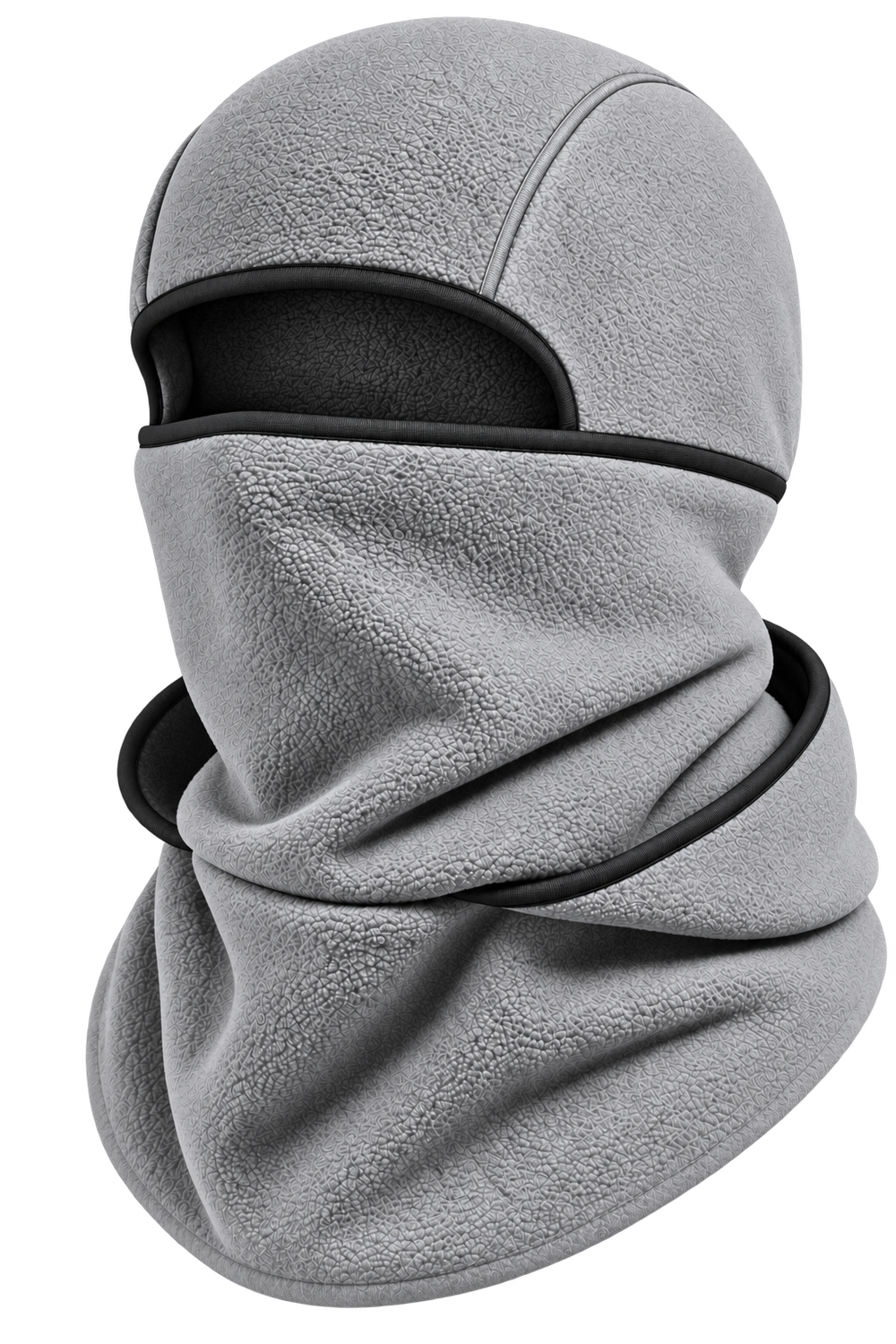 Cagoule Frimaire Gris clair, portée en cagoule
