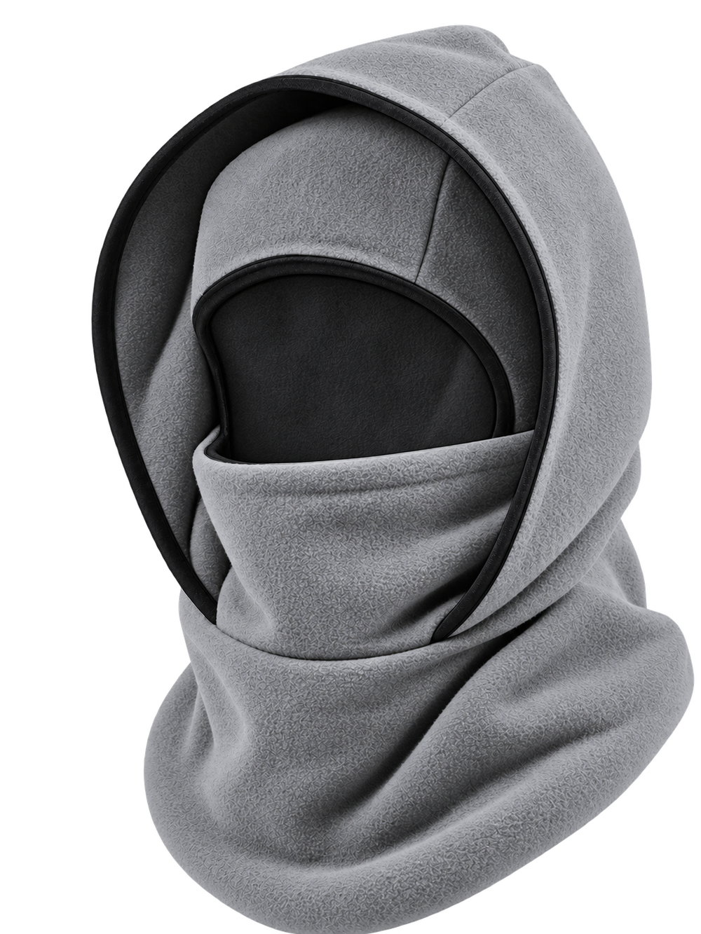 Cagoule Frimaire Gris clair, portée en capuche