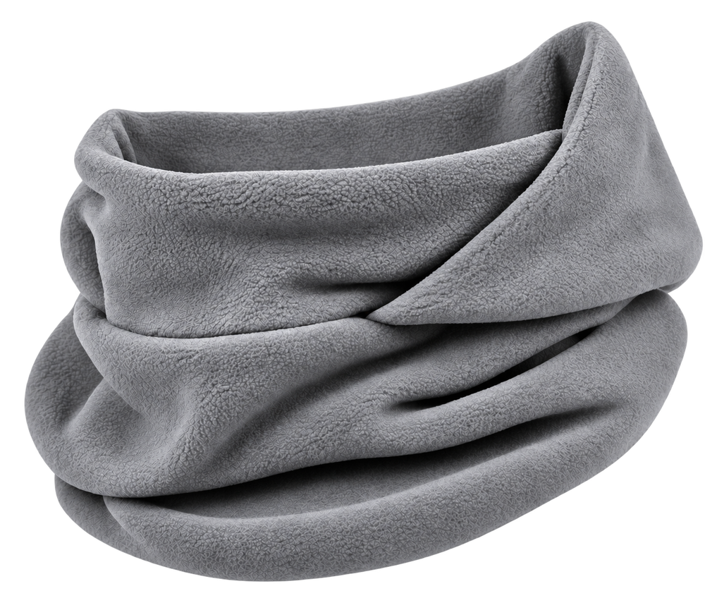 Cagoule Frimaire Gris clair, portée en cache-cou